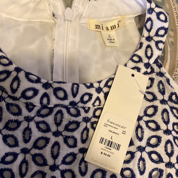 NWT Skirted eyelet w/blue embroidery jumpsuit - Picture 5 of 13